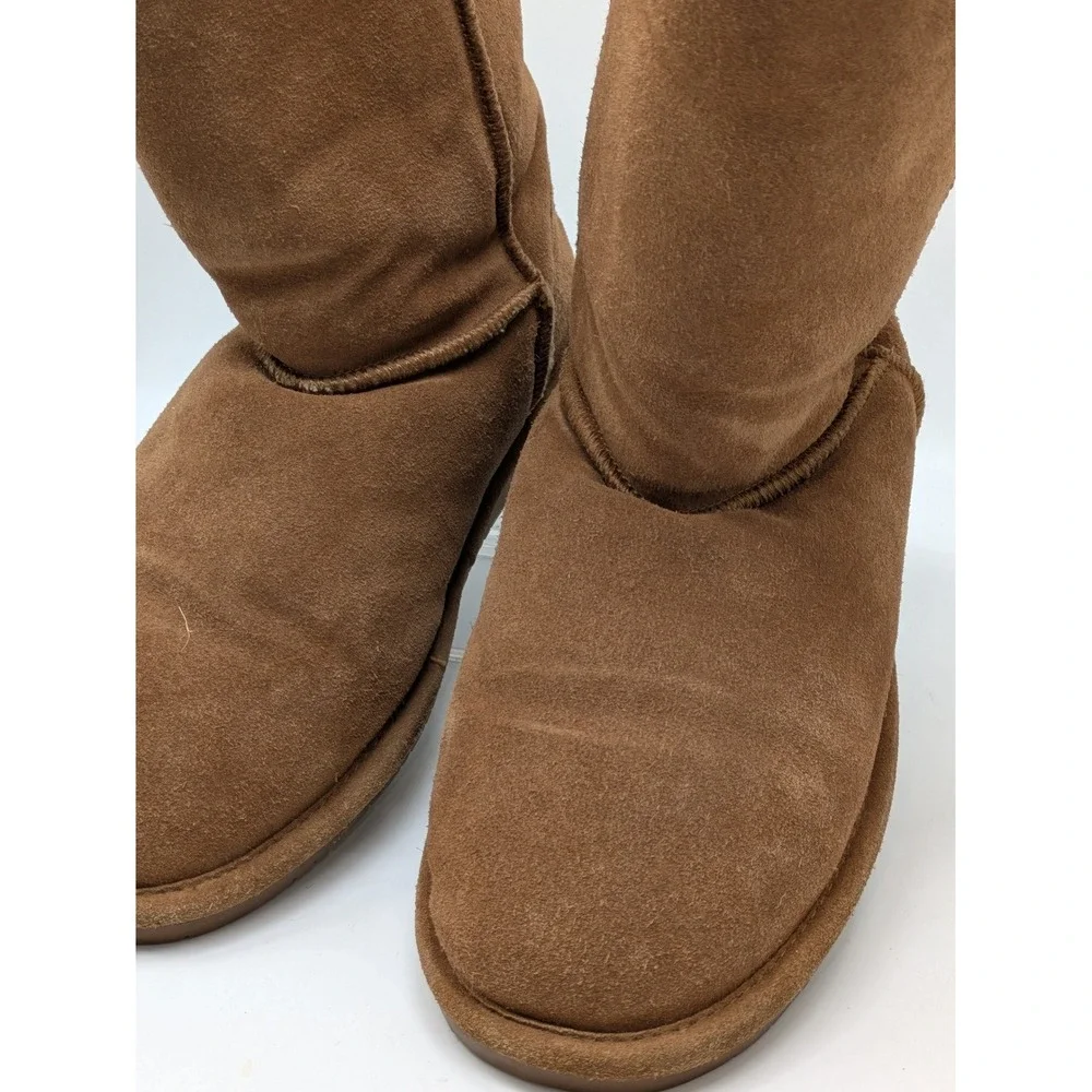 BEARPAW Women's Boots Size 11 Brown Suede Shearling Lined Tall Winter Boots